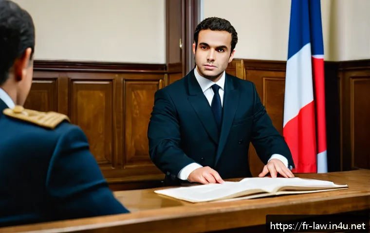 형사소송법상 변호인의 조력권 - A professional French courtroom scene depicting a criminal trial in progress at the tribunal correct...